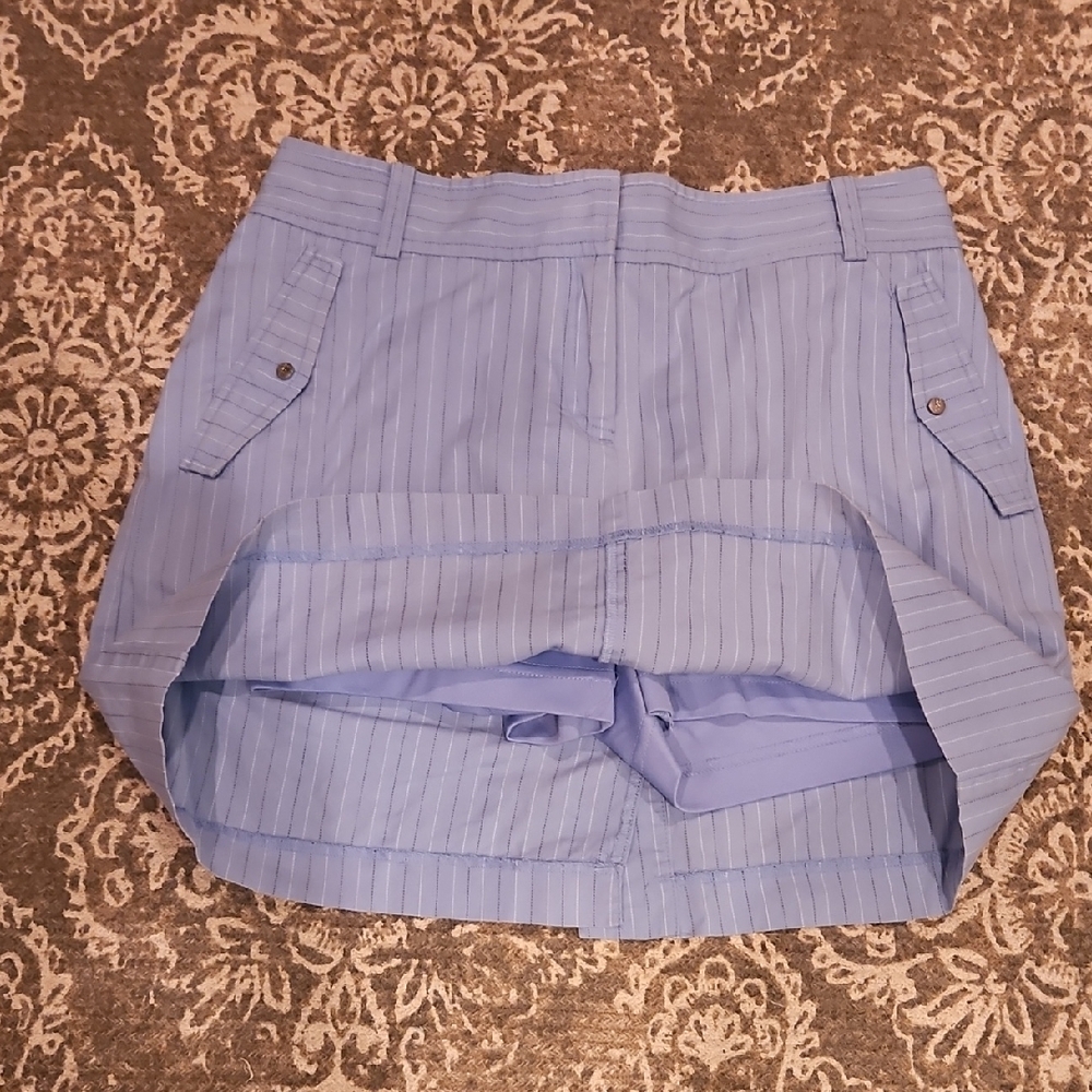 Izod Blue Skorts with High Waist and Curved Hem